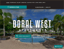 Tablet Screenshot of doralwestapartments.com